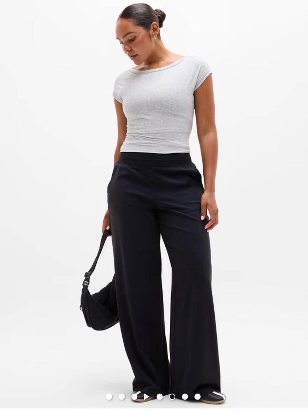 Athleta Venice High-Rise Wide Leg Pants. Size Large Petite